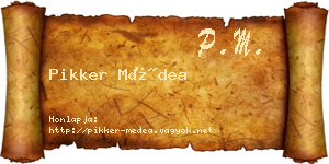 Pikker Médea névjegykártya